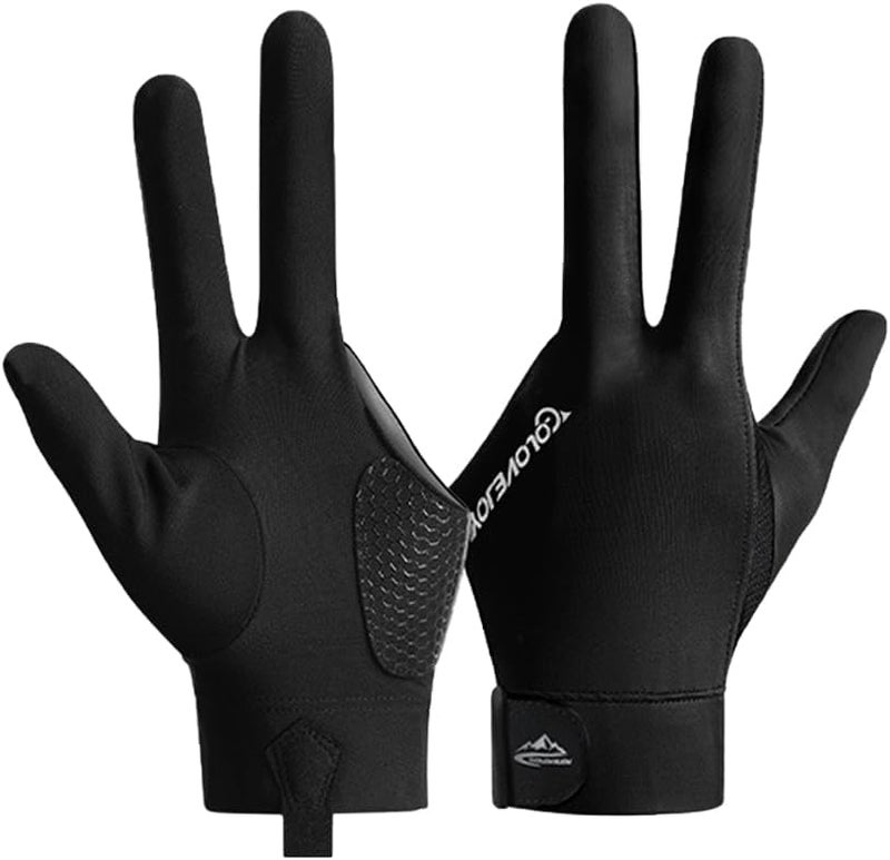 Wnddle Pool Glove Left Hand, Billiard Pool Gloves for Left Hand 3 Finger, Snooker Cue Sport Glove Popular, Billiards Glove, Sizes for Men & Women - Image 1